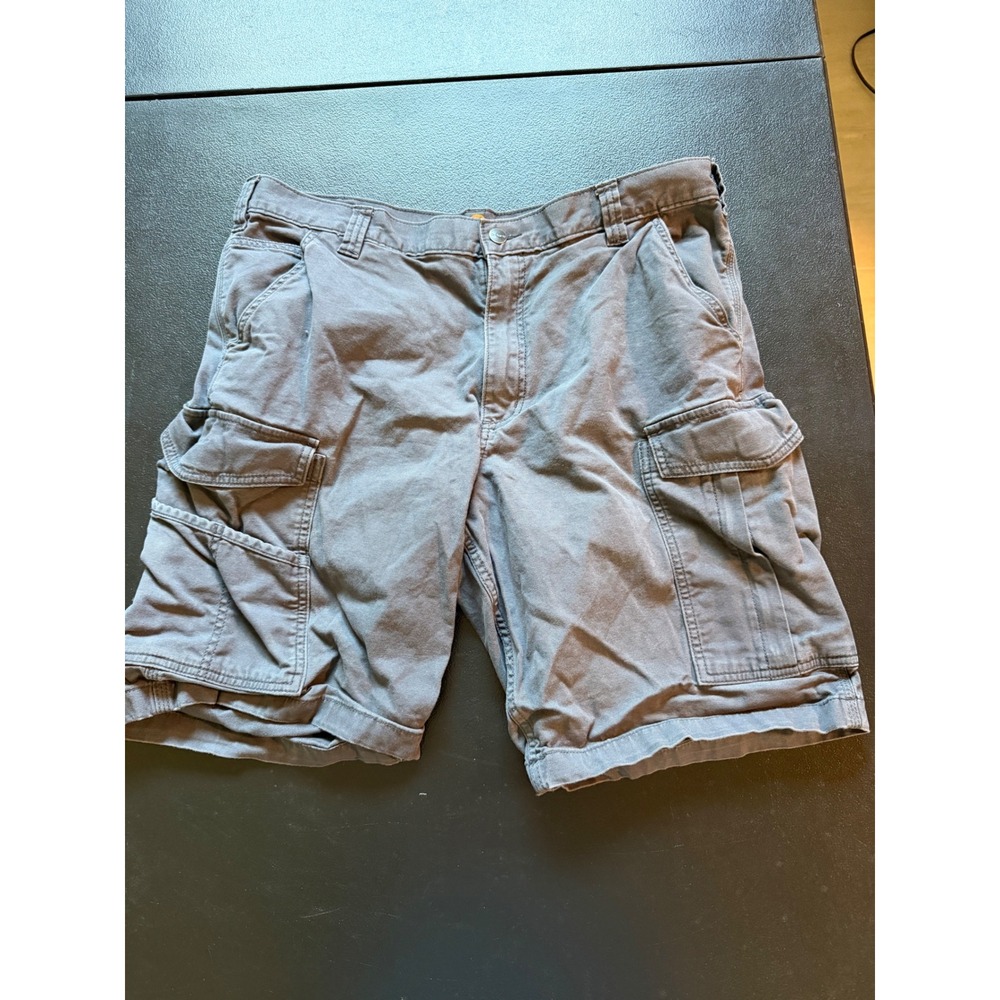 Carhartt Mens 38 Relaxed Fit Cargo Shorts Gray Rugged Workwear 103542-029
